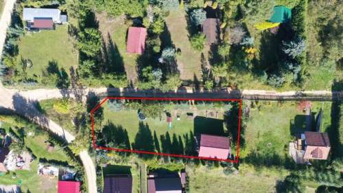 Działka rekreacyjna z domkiem letniskowym nad jeziorem Dejguny