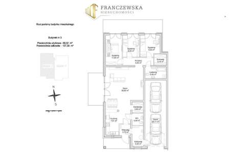 Parterowy dom z Garażem dwu stanowiskowym