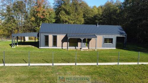 Nowoczesny dom 90 m w Golicach blisko natury