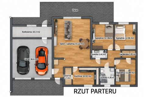 Jedyny bungalow w Tuchomiu Kominek, duży ogród