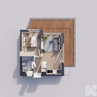 Sunrise Park Mieszkanie nr 3.1 2 pokoje 32,56 m2 balkon