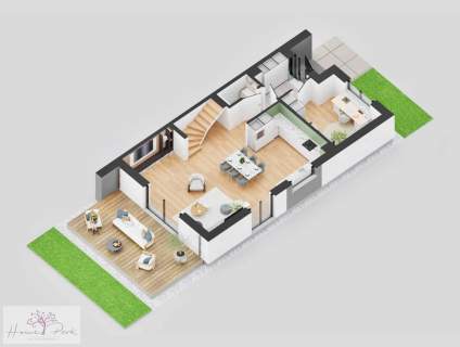 Nowe domy 112m2 z ogrodem przy lesie Pabianice