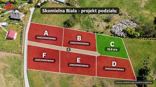 Skomielna Biała słoneczne działki z widokiem