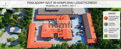 Kompleks komercyjny 5188m2 z halami i magazynami