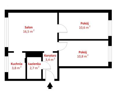 Grunwald 3 pokoje I piętro gotowe do wprowadzenia