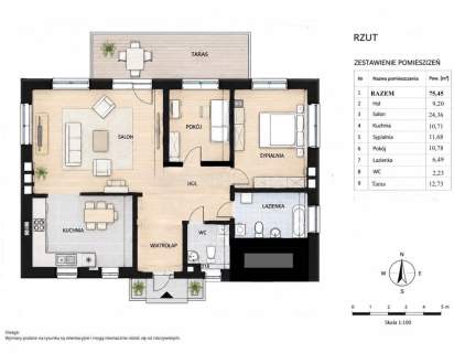 Apartament z widokiem na golf - 76 m - Top piętro