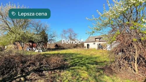 Działka budowlana z budynkiem gosp. blisko miasta.