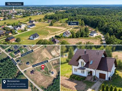 Dom przy lesie 1528 m działki Skrzeszewo