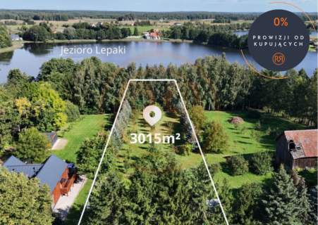 DZIAŁKA Z LINIĄ BRZEGOWĄ MOŁDZIE GMINA EŁK