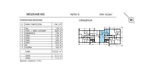 Mieszkanie 5 pok., 103,25m2, KSM, Al. Solidarności