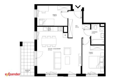 Nowe 3 pokoje 68m2 Bokserska Mokotów