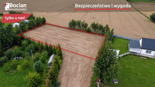 Duża, słoneczna działka z PnB w Bielkówku