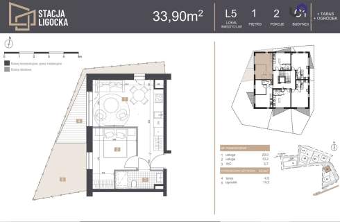 NOWE MIESZKANIA. 1 POKÓJ OGRÓDEK 14,2m2 23% VAT 