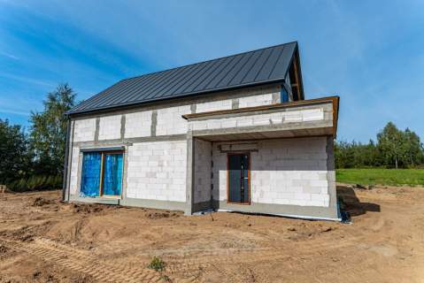 Nowoczesny dom 109 m z garażem Duże przeszkleni