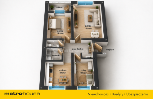 Mieszkanie 55m2/3p/balkon ul. Kruszcowa Bytom