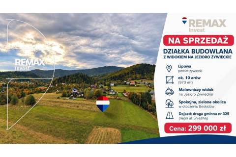 Działka budowlana Lipowa - widok na jezioro