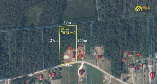 DZIAŁKA 7024 m FUNDAMENTY-PRZY LESIE-ZDZIECI NOWE