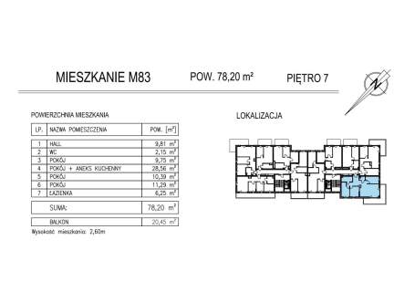 Mieszkanie 4 pok., 78,20m2, KSM, Al. Solidarności