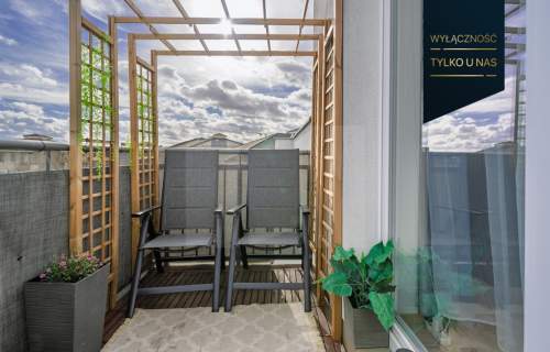 3 pokoje, balkon i 100 m wspólnego tarasu