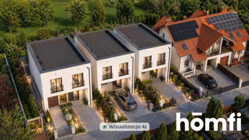 Szereg 100 m z ogrodem Iwiny z widokiem na park