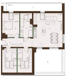 Nowe mieszkanie 81,34 m2 2 tarasy