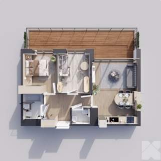 Sunrise Park Mieszkanie nr 2.4 3 pokoje 55,64 m2 balkon