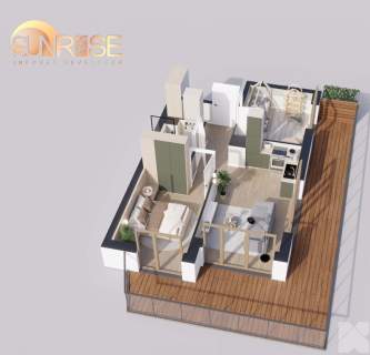 Sunrise Park Mieszkanie nr 3.2 3 pokoje 47,42 m2 balkon