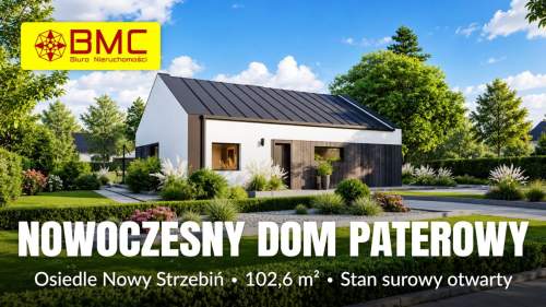 Nowy dom SSO 102 m w Strzebiniu Media na Działce