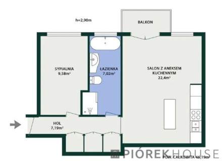 2-pokojowe mieszkanie na Woli