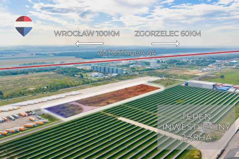 Działka inwestycyjna z PnB przy A4 23.812 m 