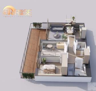 Sunrise Park Mieszkanie nr 2.4 3 pokoje 55,64 m2 balkon