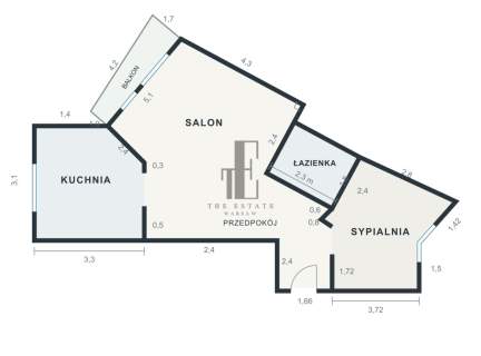 60,1 m Balkon Winda Gocław