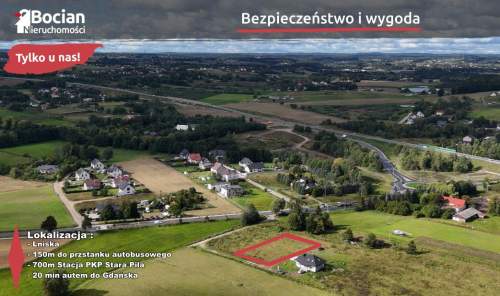 Płaska Działka Budowlana -Lniska