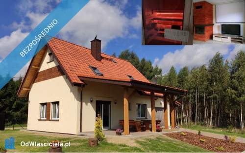 Dom wolnostojący 123m2 z sauną, nad jeziorem i przy lesie z p