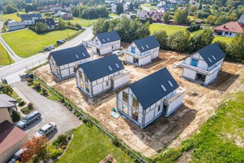 Nowoczesny dom 109 m z garażem Duże przeszkleni