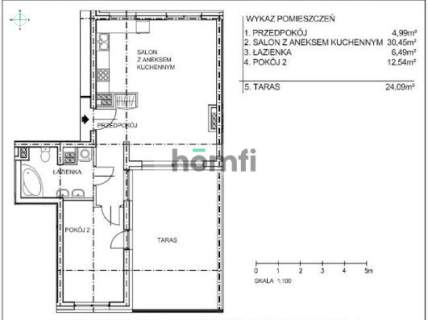 Mieszkanie z tarasem i garażem, 55m2 Idzikowskiego