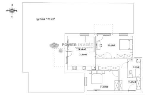 3-pokojowe z ogródkiem 120m2, klimatyzacja, podłogówka, Czerwone...