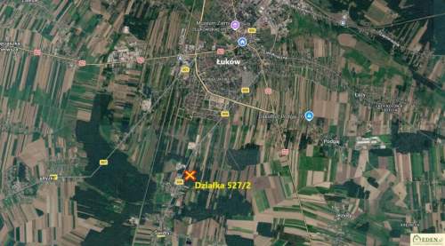 Działka przemysłowa 0,6226 ha w Świdrach pod Łukowem