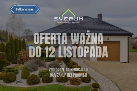 Wykończony dom parterowy / Widzów gm. Kruszyna