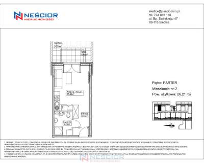 Mieszkanie w stanie deweloperskim 26,21 m2