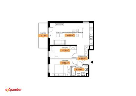 Nowe osiedle / 3-pokojowe mieszkanie / 66m2 / duży balkon