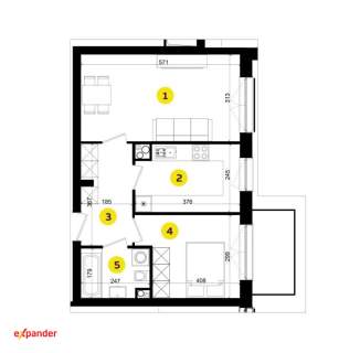 Nowe 2 pokoje z osobną kuchnią 47,11 m balkon Teofilów bez