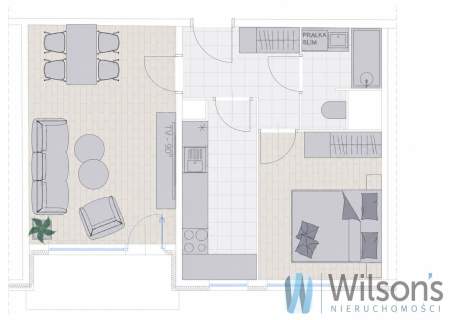 Mokotów/Stegny/43,8m2/2-3pokoje/loggia/