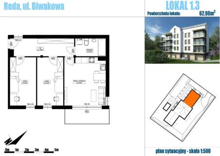 Premiera - 3 pokoje - 1 piętro - piękny widok