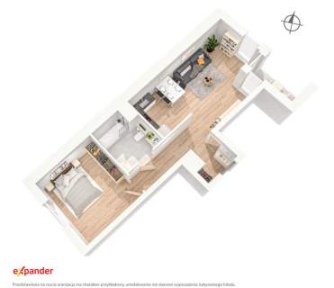 Atrakcyjny apartament 2-pokojowy 54,20 m2 blisko Skytower Krzyki