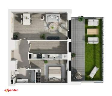 NOWA INWESTYCJA 2 pokoje ogródek 46,50 m2 os. Mokre