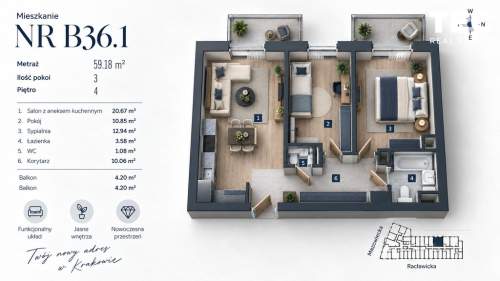 Nowoczesny apartament ul. Mazowiecka Bez PCC i prowizji