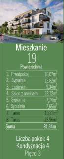 Nowe mieszkanie 81,34 m2 2 tarasy