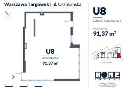 Narożny lokal usługowy 91 m blisko metra Targówek