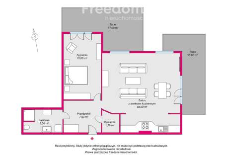 Duży, komfortowy 2-pok.apartament blisko morza Grzybowo
